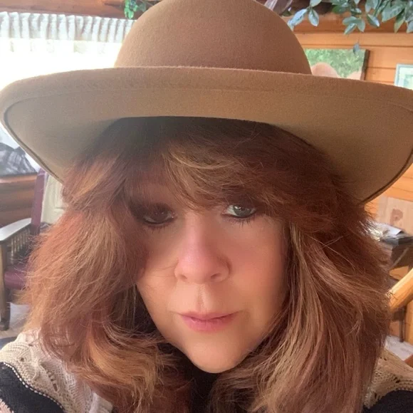 Talbots Tan Wool Hat with Brown Band. Like new. Never Worn.